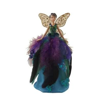 Gisela Graham Peacock Design Fairy  Tree Topper - Fairy Tree Topper - Xmas Gift - Image 1 of 2