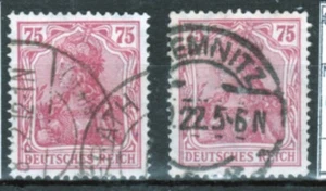 Deutsches Reich  Mi. Nr. 197 a, b, gestempelt / typ u. BPP Kurze, Tworek - Photo 1 sur 1