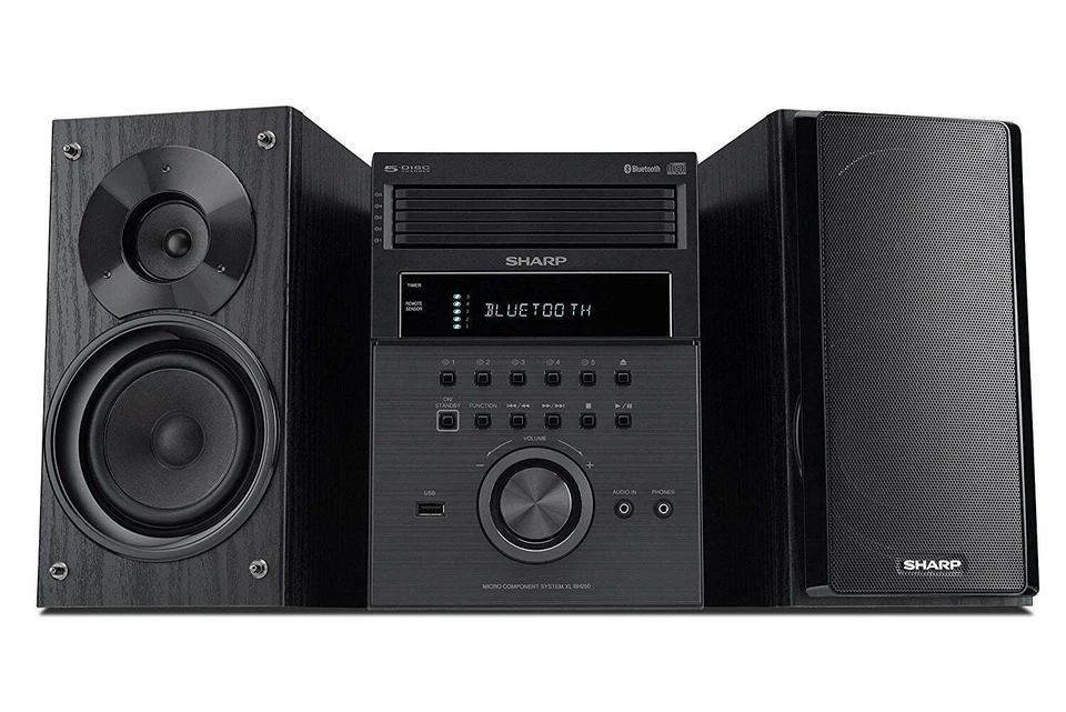 Sharp 5-CD Micro Shelf Speaker System with Bluetooth, USB, AM/FM Radio - Image 1 of 2