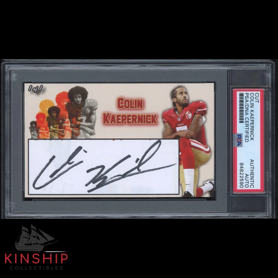 Colin Kaepernick Firmado 3x5 Tarjeta Personalizada Corte PSA ADN Losa Fútbol Automático C1615 Foto 1 de 1