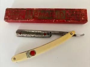 De colección Fermarud Punta Roja Anton Wingen JB Alemania 684 Navaja Recta Hoja Grabada B - Imagen 1 de 17