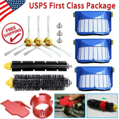 Replacement Parts for iRobot Roomba 600 610 620 650 614 618 Vacuum Filter Brush - Image 1 of 4