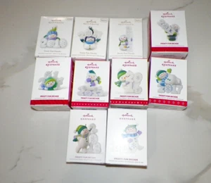 HALLMARK KEEPSAKE ORNAMENTS FROSTY FUN DECADE 2010 - 2019 SET OF 10 IN BOXES - Picture 1 of 5