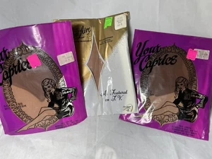Vtg London Aire Your Caprice Sheer Stockings Size 9 Nylon Mesh 3 Pairs Unopened - Picture 1 of 5