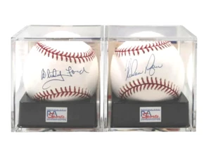 WHITEY FORD & NOLAN RYAN RARE ENCAPSULATED GRADE 9, & 10 BASEBALLS! COA from PSA - Picture 1 of 3
