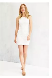 Lulus Womens Minidress Love Embroidered Lace Cream Ivory Sleeveless Size Medium - Picture 1 of 8