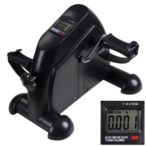 Mini Bike Trainer Pedal Exerciser Gym Fitness Exercise Cycle Leg/Arm - Black - Picture 1 of 9
