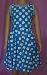 Kleid, Drehkleid mit Tellerrock, Sommerkleid hellblau mit weißen Punkten - Bild 1 von 1