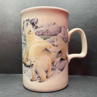 Vintage Ashdale Polar Bear & Cubs Ceramic Stoneware Mug Made in England - Image 1 of 4