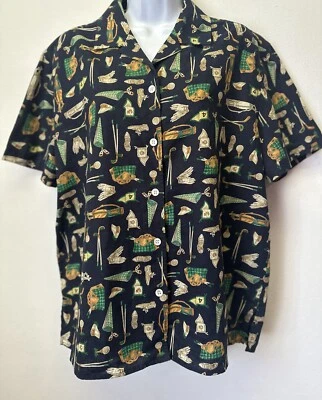 Camisa De Colección Jones New York Para Mujer Grande Mezcla de Lino Golf Botón Cuello Frontal Foto 1 de 4