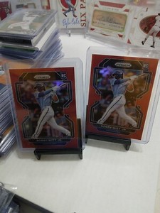 2022 Prizm Bobby Witt Jr. Red Rookie Kansas City Royals pair 