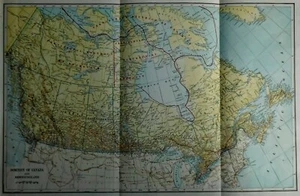 Antique Post-WWI 1923 World Atlas Map The Dominion Of Canada & Newfoundland L@@K - Picture 1 of 12