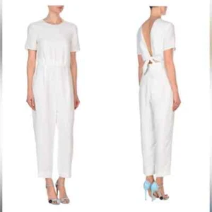 MaxMara White Tie Back Jumpsuit - Picture 1 of 6