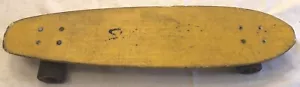 Vintage 1970s Era Yellow Fiberglass Skateboard W/ Rolling Star Wheels Stud Truck - Picture 1 of 12