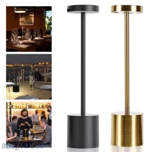 Metal Table Desk Lamp Rechargeable Cordless Touch Control Dimmable Night Light - Picture 1 of 23
