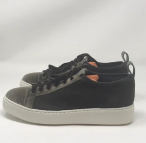 Santoni Brown Velvet Low Top Italian Sneakers Womens 7 (37) - NIB! - Picture 1 of 8