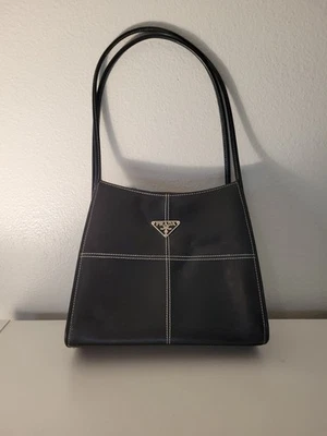PRADA Black Shoulder Bag Vintage Leather - Image 1 of 4