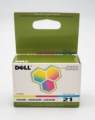Genuine Dell Y499D Series 21 Standard Capacity Color Ink Cartridge Brand New - Image 1 of 4