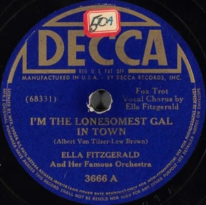 Ella Fitzgerald And Her Famous Orchestra - I'm The Lonesomest Gal In Town / The  - Picture 1 of 2