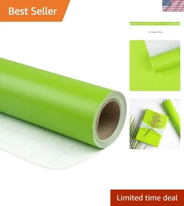 Versatile 30in x 32.8ft Solid Lime Green Wrapping Paper for All Celebrations - Picture 1 of 10