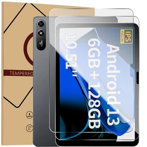 2 Pack SGI-T12 10.51" Tablet Tempered Glass Screen Protector 9H HD Clear Film - Picture 1 of 6
