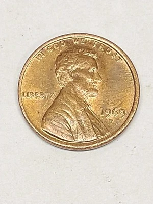 1969 D Lincoln Memorial Cent. Look At Roof, Weak FG. LOOK AT PICTURES. Toned!! - Image 1 of 4