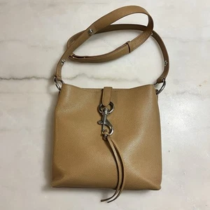Handbags Rebecca Minkoff Megan Hobo Beige Brown Small Purse Crossbody Shoulder - Picture 1 of 13