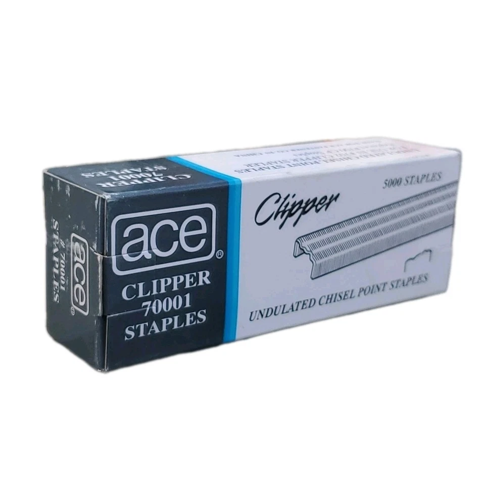 ACE 702 Clipper Plier Stapler With 3 Boxes of 70001 Series Staples All