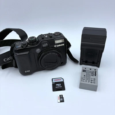Canon PowerShot G10 Digital Camera Black w/ 16gb SD - Image 1 of 4