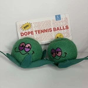 Bark Box DOPE TENNIS BALLS Squeaky Dog Toy LARGE L 50+ LBS New - Picture 1 of 3