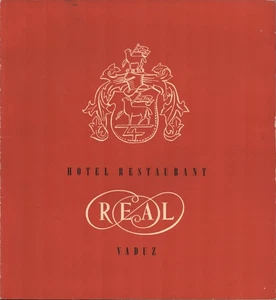 Vaduz, Liechtenstein 1960 menú de cena vintage restaurante de hotel real - Imagen 1 de 4