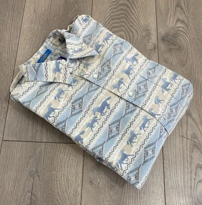 Pendleton Men’s Casual Snap Front Western Shirt Horse Print Stripe Large Cotton - Image 1 of 4