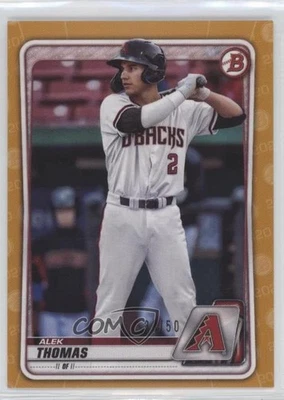 2020 Bowman Draft Chrome Gold Refractor /50 Alek Thomas #BD-195 - Image 1 of 2