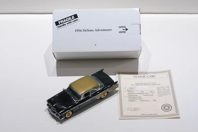 DANBURY COMO NUEVO 1956 DESOTO AVENTURER NEGRO/ORO ESCALA 1:24 CON CAJA Y CERTIFICADO DE AUTENTICIDAD Foto 1 de 4