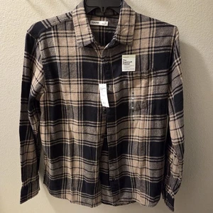 Sonoma Goods For Life kariertes Button-Down-Hemd mit Flanellkragen Größe M neu mit Etikett - Bild 1 von 2