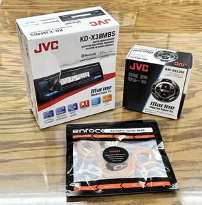 NEW JVC KD-X38MBS Bluetooth USB Receiver, RM-RK62M Wired Remote, & Antenna Set - Picture 1 of 17
