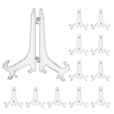 Soportes de placa acrílica de 6" para soporte de placa de exhibición transparente 12 piezas Foto 1 de 4