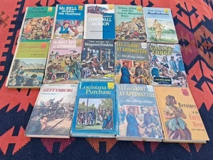 Vintage Landmark History Book Lot Davy Crockett Stonewall Jackson Lee Grant And - Picture 1 of 24
