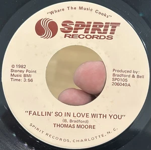 RARE Boogie Modern Soul 45 THOMAS MOORE Fallin So In Love With You SPIRIT NC EX* - Picture 1 of 4