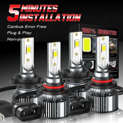 Faro LED bombillas de haz alto bajo para Subaru Outback 2.5i Wagon 4 puertas 2005-2014 Foto 1 de 4