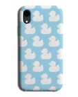 Blue and White Rubber Duck Shapes Phone Case Cover Shape Silhouette Bath F750