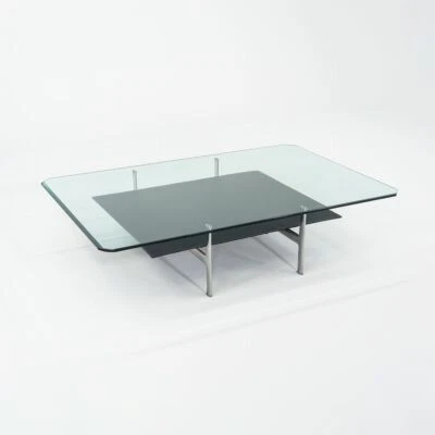 2001 B&B Italia Diesis Coffee Table Antonio Citterio & Paulo Nava w/ Glass Top — 第 1/4 张图片
