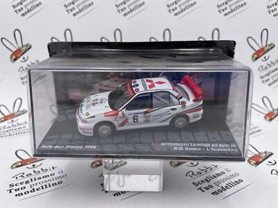 DIE CAST " MITSUBISHI LANCER RS EVO III  SAN MARINO 1996 P.G. BEDINI " PASSIO... - Immagine 1 di 2