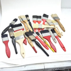 LOTTO LAVORO 22 PENNELLI MISURE MISTE STRUMENTI DECORAZIONE FAI DA TE LEGNO E PLASTICA - Foto 1 di 7