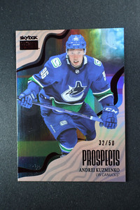 2022-23 Upper Deck Skybox Metal Star Rubies #50 Andrei Kuzmenko Card RC #/50 G