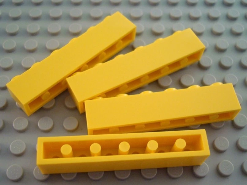 New LEGO Lot of 4 Yellow 1x6 Bricks - Image 1 of 1