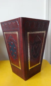 Tragbarer Leder Pflanztopf Dekorateur/Abdeckung Peruzzi Original Florentiner Handarbeit - Bild 1 von 7