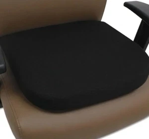 Alera Cooling Gel Memory Foam Seat Cushion, 16 1/2 x 15 3/4 x 2 3/4, Black - Picture 1 of 3
