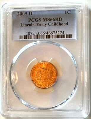 2009-D 1C PCGS MS66RD Lincoln-Early Childhood - Image 1 of 3