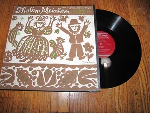 SHOLEM ALEICHEM READ IN YIDDISH B GUSTAV BERGER - FOLKWAYS RECORDS FL 9907 LP - Picture 1 of 2